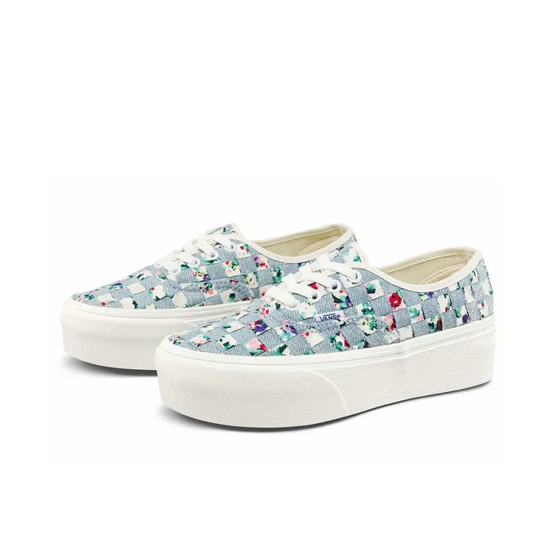 Vans Woven Authentic Stackform Light Blue Floral Multi Women's-1