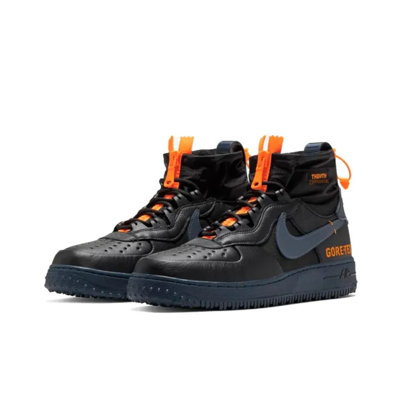 Nike Air Force 1 Winter Gore Tex Black Bright Ceramic Thunder Blue-2
