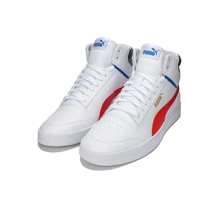 PUMA Shuffle Mid 'White High Risk Red'-2