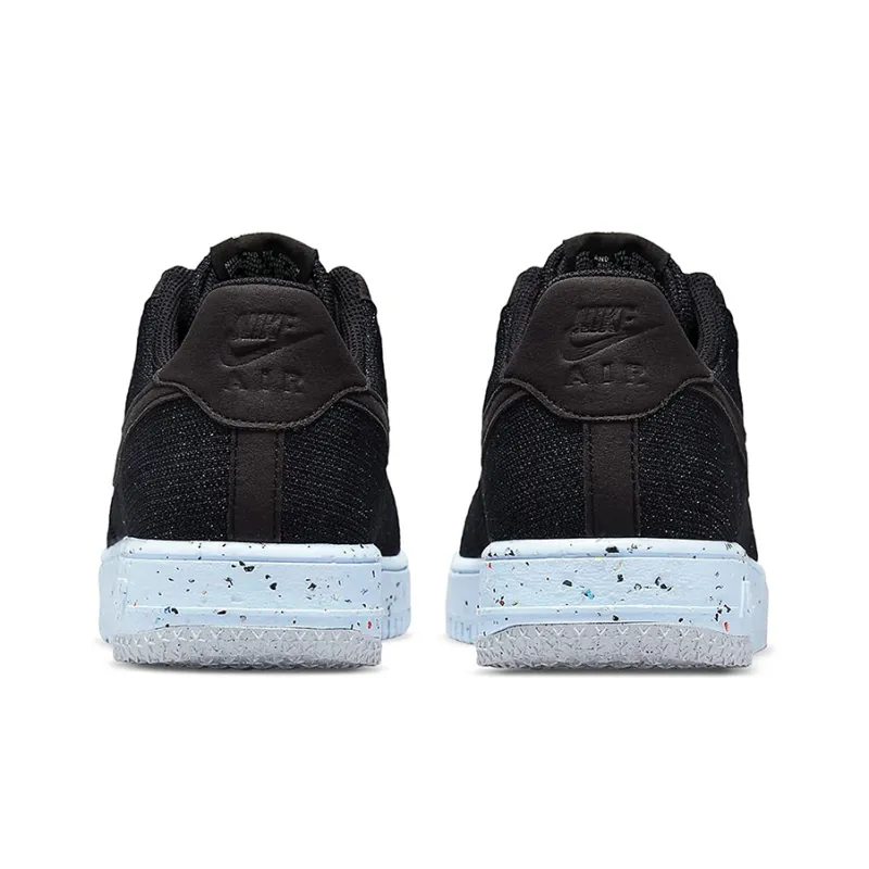 Nike Air Force 1 Low Crater Flyknit Black Chambray Blue-4