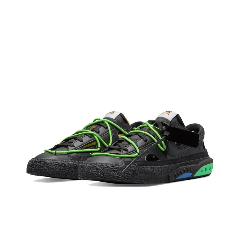 Nike Blazer Low Off White Black Electro Green-2