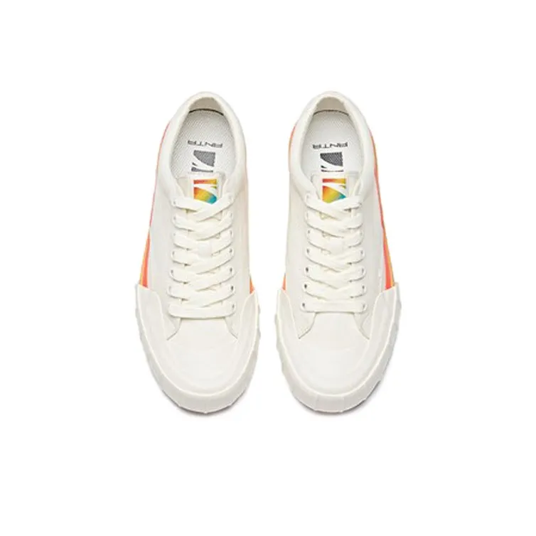 Anta Life Collection Anti Slip Wear Resistant Low Top Skateboard Shoes Women's White-3