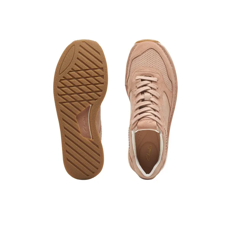 Clarks Art Movement Series Low Top Casual Shoes Women's Khaki-2