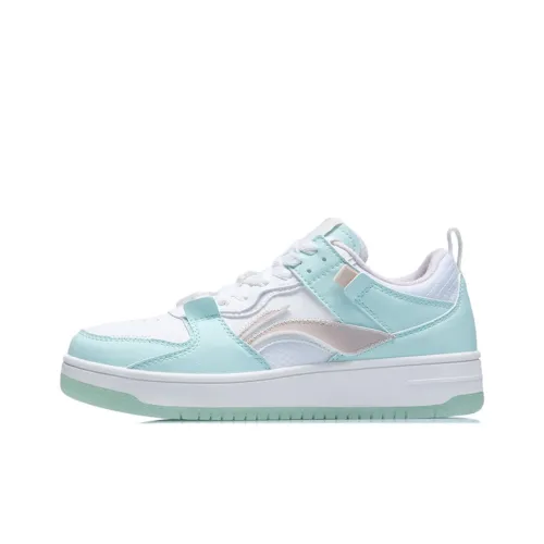 LINING Skateboard Shoes Women's Low-Top Off White/Aquatic Green