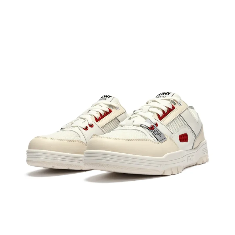PONY REVERSE Collection Low Top Skateboard Shoes Unisex Ecru-2