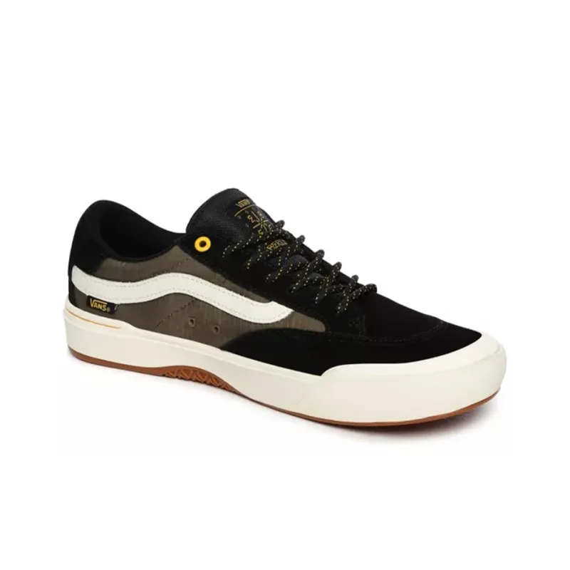 Vans Berle Pro Low-Top Skateboard Shoes Unisex Black Milk White-2