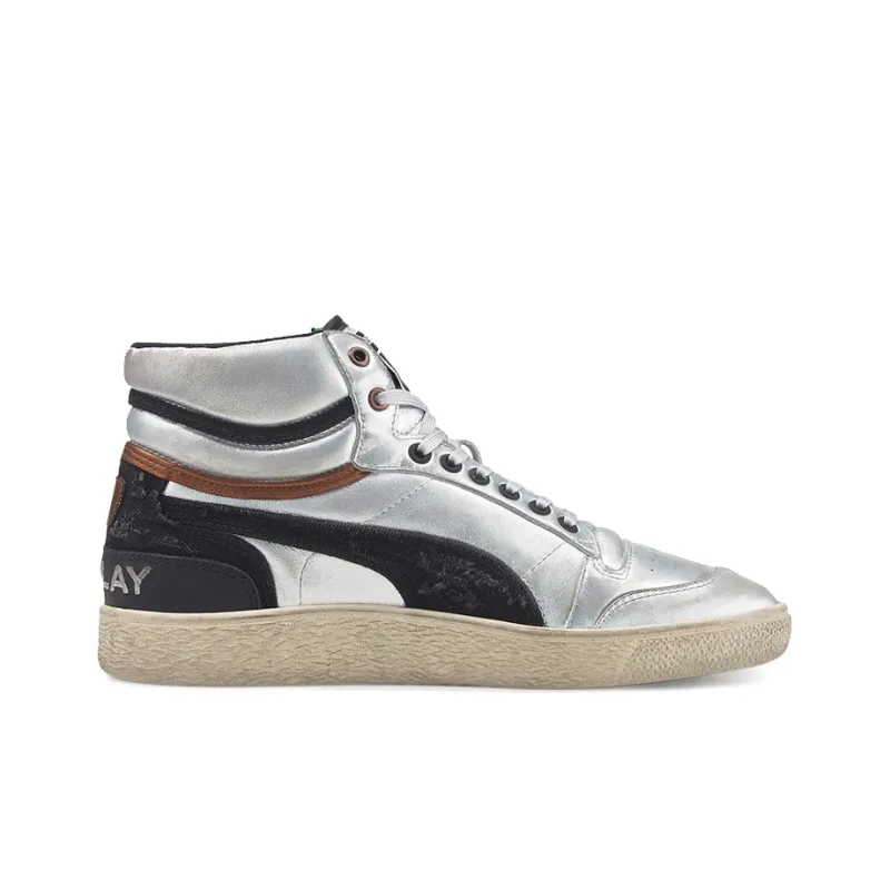 PUMA Ralph Sampson Retro Skateboarding Shoes Silver Unisex-1