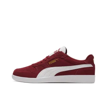 PUMA Icra Trainer Sd Low-Top Skateboard Shoes Unisex Burgundy White Gold
