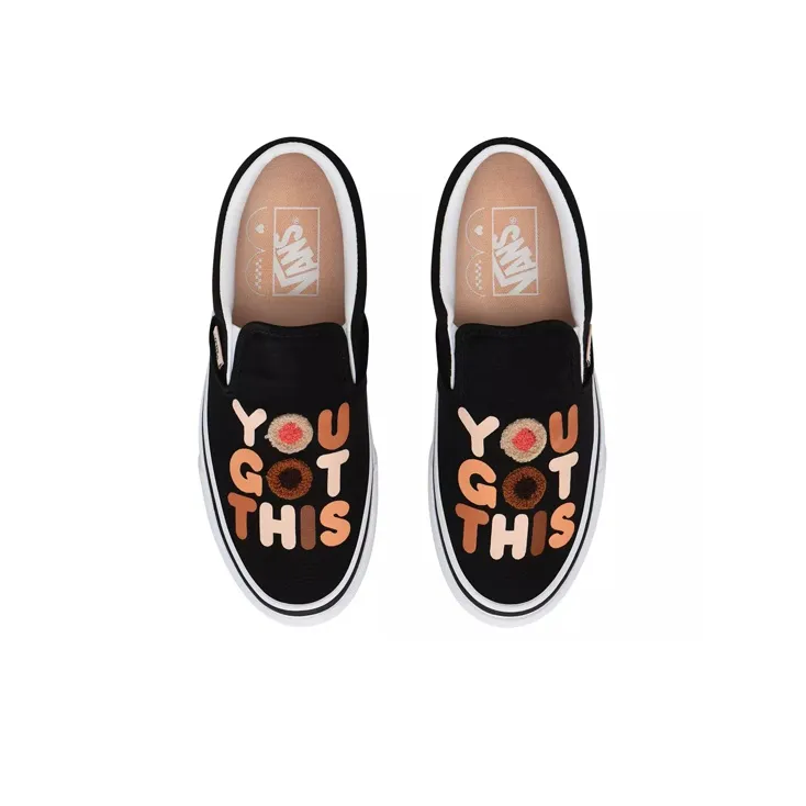 Vans Classic Slip On Breast Cancer Awareness You Got This-3