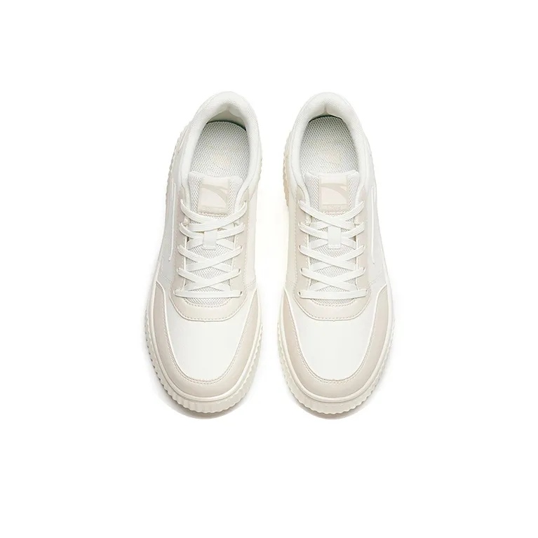 ANTA Women's Thick-Soled Skate Low 'White Light Pink'-2