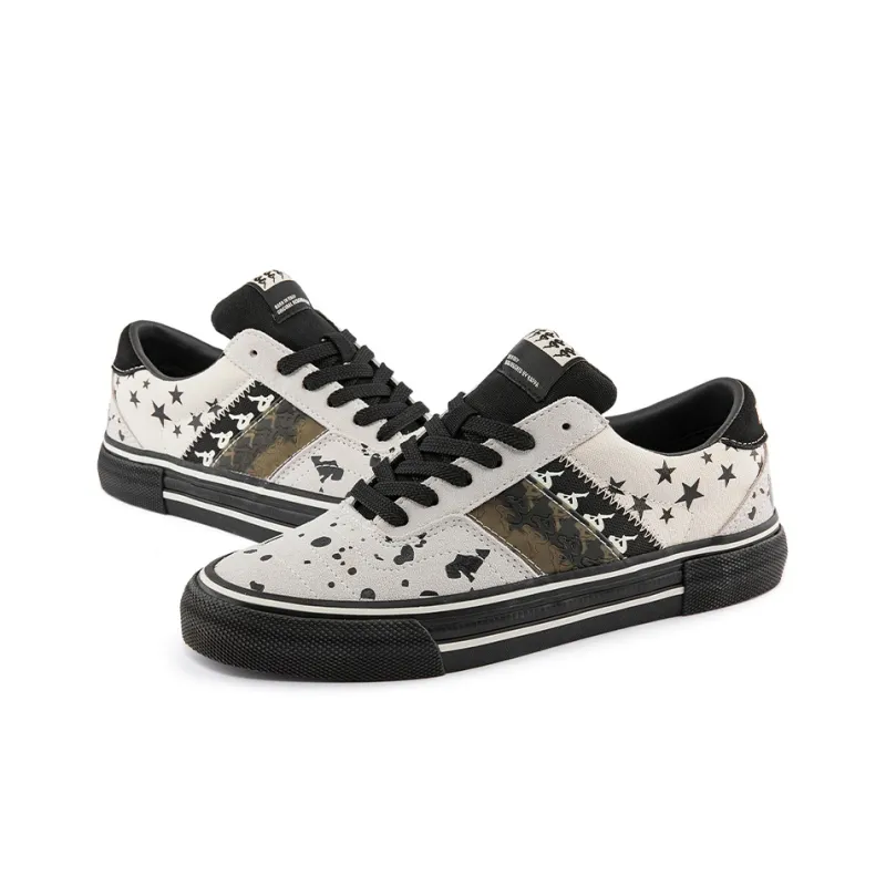Kappa Coverage Low Top Skateboard Shoes Unisex Heron Feather White-4