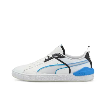 PUMA Suede Wear-resistant And Lightweight Low-Top Skateboard Shoes Men's White Blue