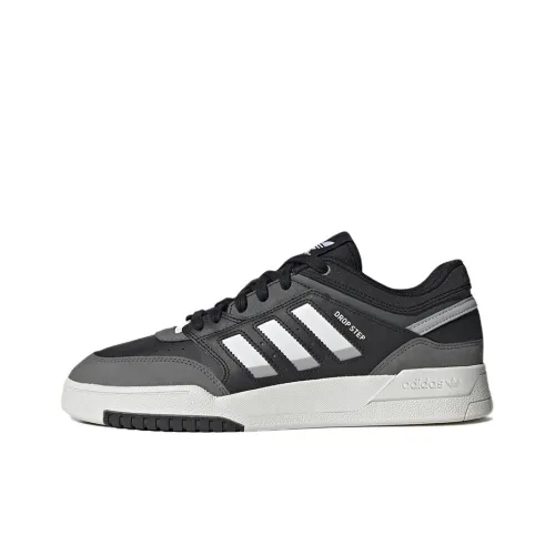 Adidas Originals Drop Step Skateboard Shoes Unisex Low-Top Black/Dark Grey/White