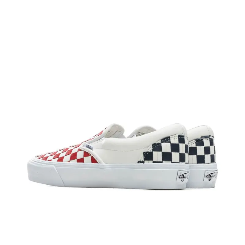 Vans Classic Slip On Vlt Lx 'Leather Woven Red'-3
