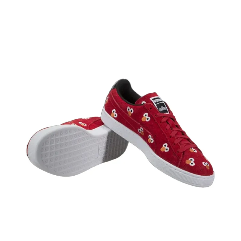 PUMA Suede Series Skateboard Shoes Men Low Top Red-3