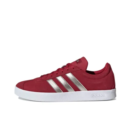 Adidas Neo VL Court 2.0 Skateboard Shoes Women's Low-Top Red/White