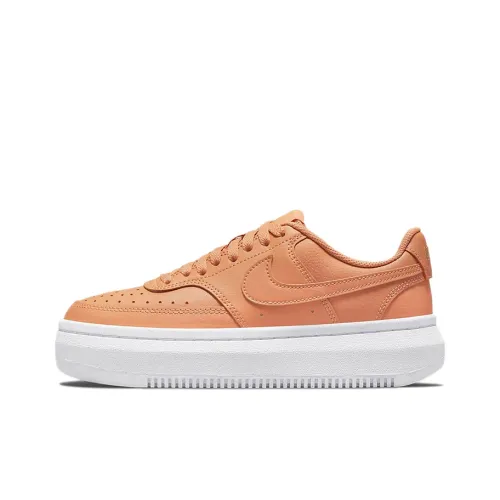 Nike Court Vision 1 Skateboard Shoes Women's Low-Top Brown/White