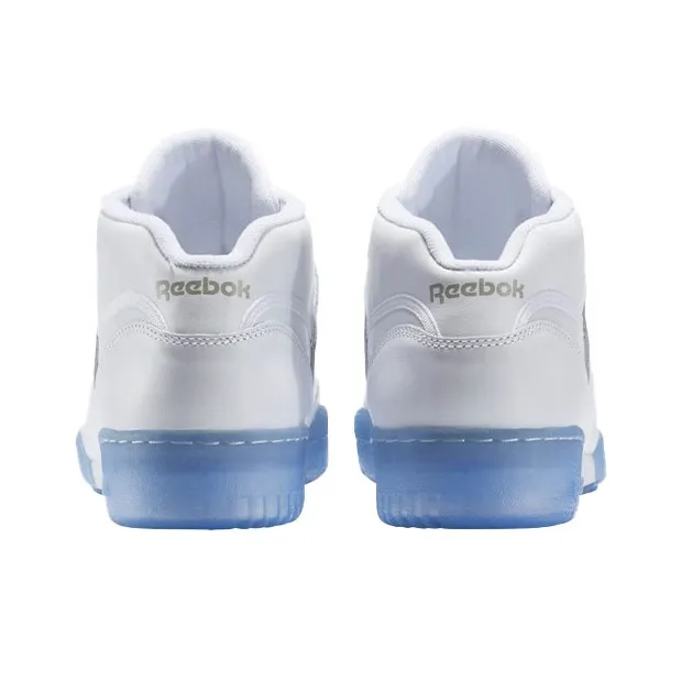 Reebok Workout Mid Wear Resistant Slip Resistant Mid Top Skateboard Shoes Men's White Blue-3