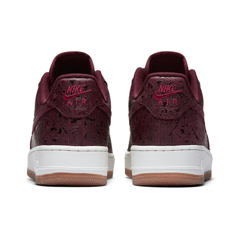 Nike Air Force 1 Skateboard Shoes Women's Low-Top Dark Burgundy-4