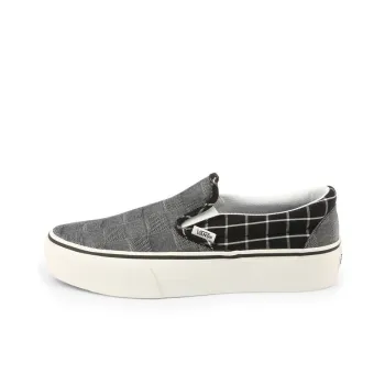 Vans Slip on Skate Shoes Checkered 'Grey Black' Women's
