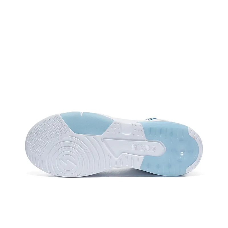 361° Xingran High Top Skateboard Shoes Men's White Blue-3