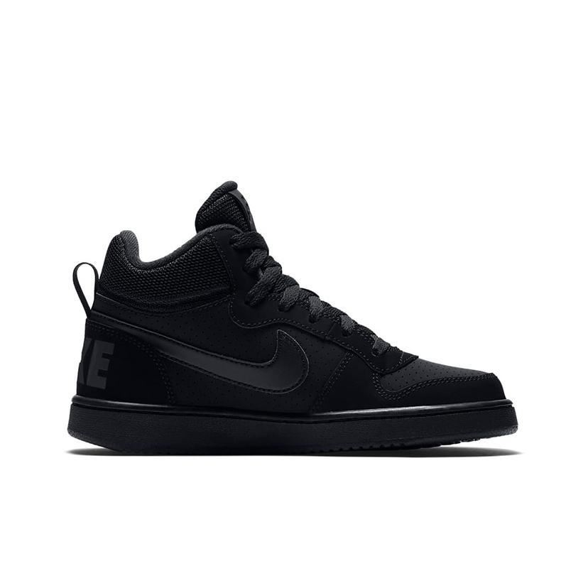 Nike Court Borough Mid 'Triple Black' GS US 6Y - POIZON