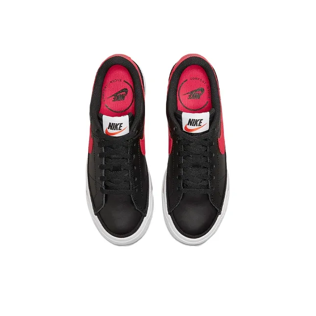 Nike Court Legacy Low-Top Sneakers Black/Red GS-3