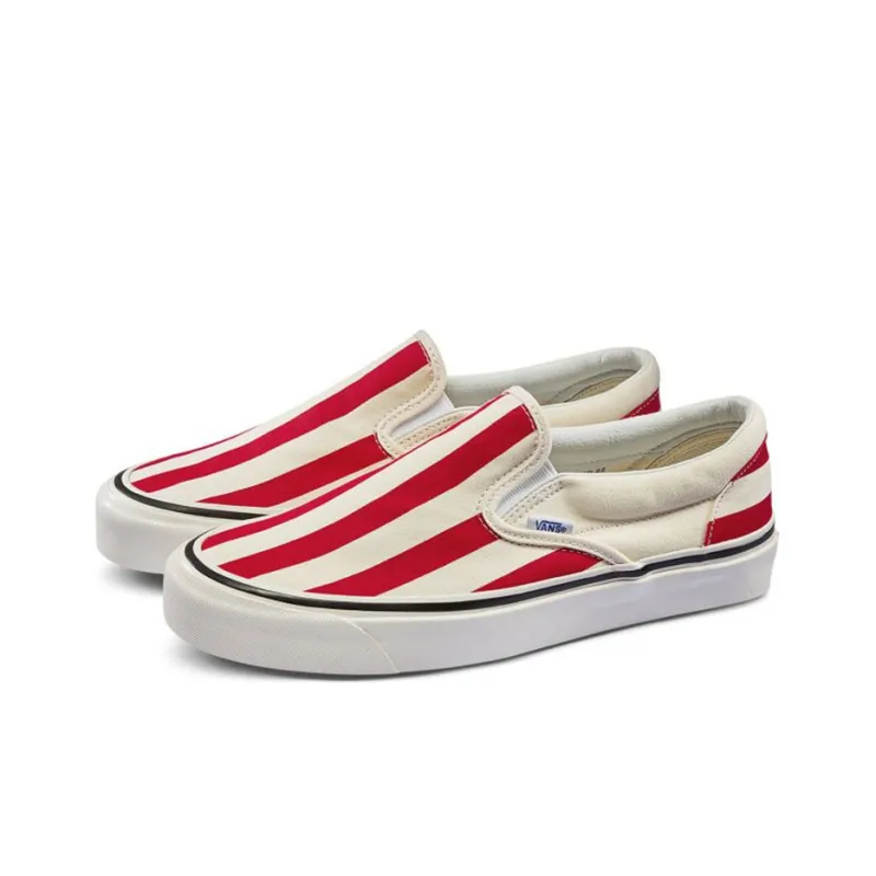 Vans Slip-On "Anaheim Factory" Red Big Stripes-1