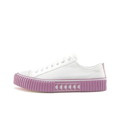 Kappa Skateboard Shoes Unisex Low-Top Korean White/Purple