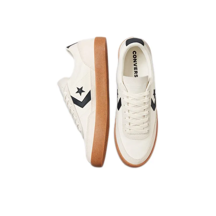 Converse Net Star Classic Anti-Slip Wear-Resistant Low-Top Skateboard Shoes Unisex Beige White Black-4