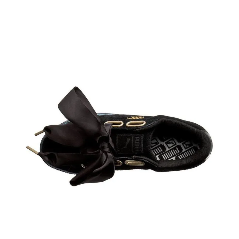 PUMA Suede Heart Satin Black-4