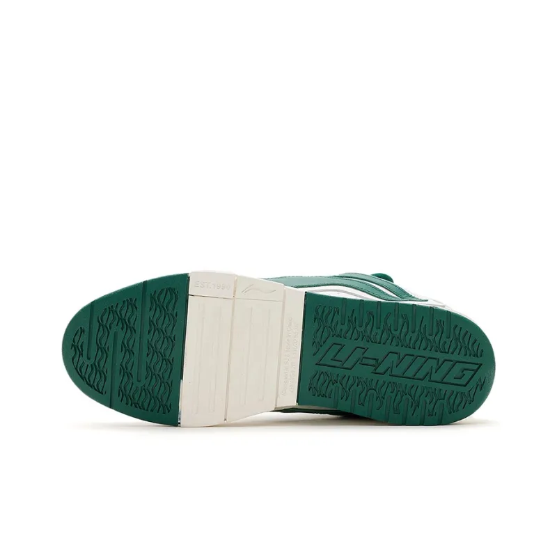 LiNing Wave Pro Durable Breathable Low-Top Skateboard Shoes Women's Green White-5