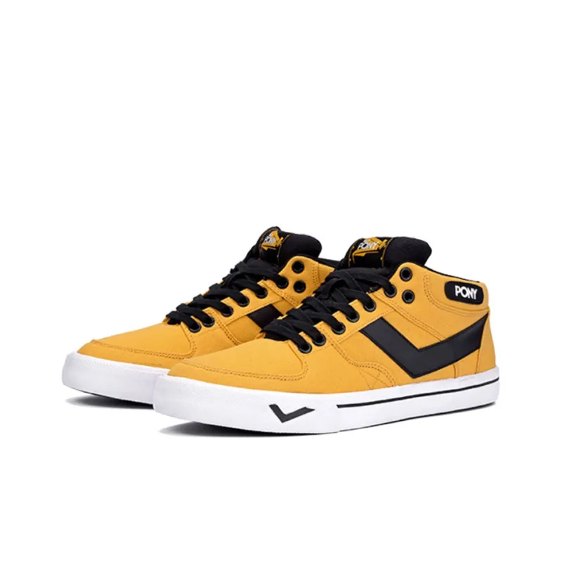 PONY Atop Low Top Skateboard Shoes Men's Egyptian Yellow-2
