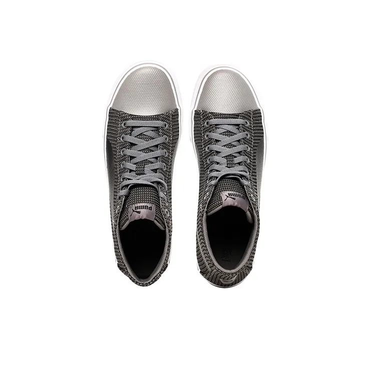 PUMA Rap Mid Knit V2 Idp Lightweight And Wear-resistant Mid-Top Skateboard Shoes Men's Black Brown White-2