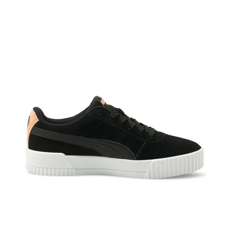 PUMA Carina Wear-resistant And Lightweight Low-Top Skateboard Shoes Women's Black Beige Red-1