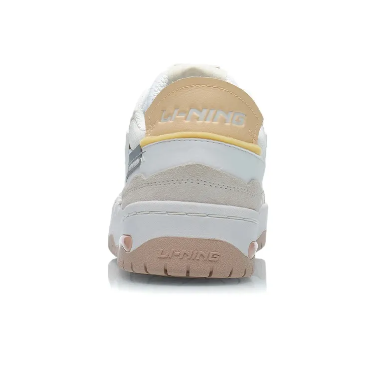 LiNing CF Tracing Anti Slip Wear Resistant Low Top Skateboard Shoes Women's White-5