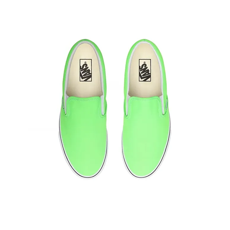 Vans Classic Slip On Neon Green Gecko-3