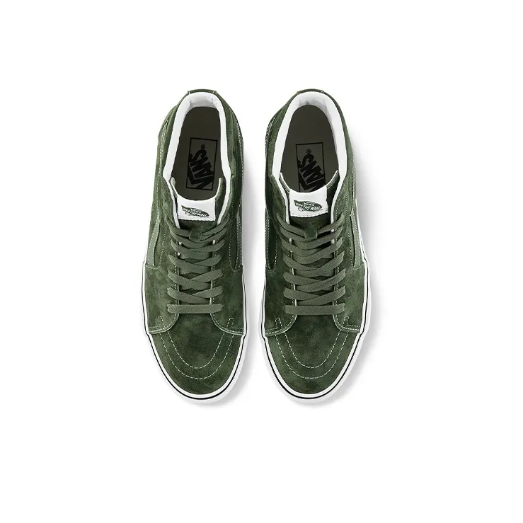 Vans SK8 Hi Pig Suede‑Olive-2