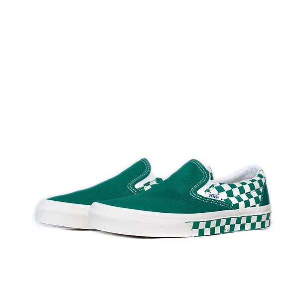 Vans Classic Slip On 'Sidewall Check Ultramarine Green'-2