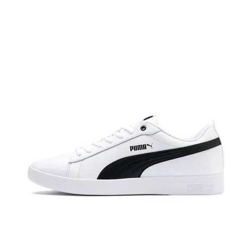 Puma Women's Smash V2 Leather 'White Black'