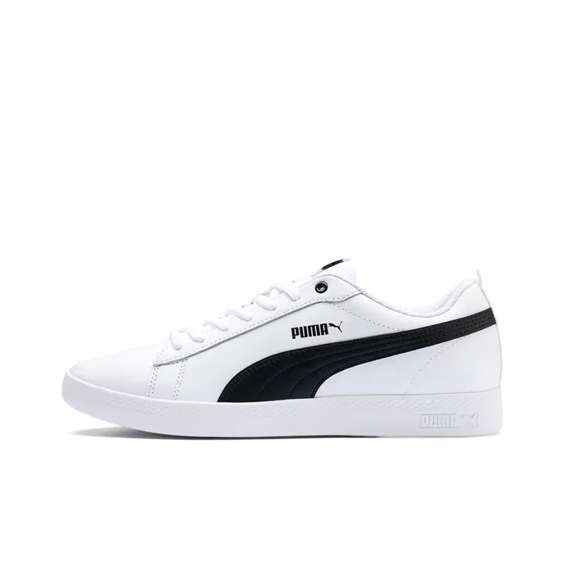 PUMA Smash V2 Leather 'White Black' Women's-0