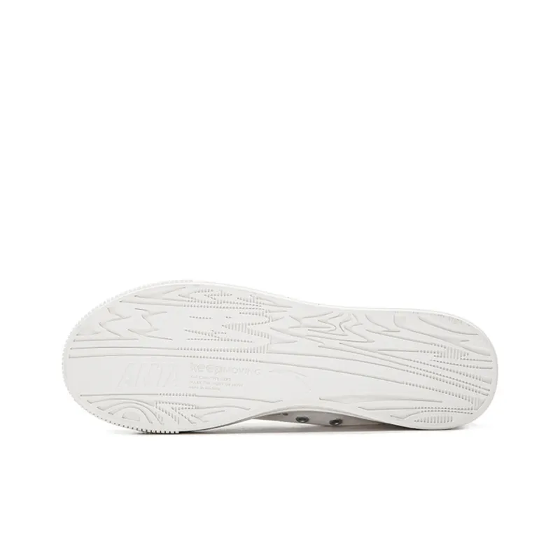 SNOOPY x Anta Life Collection Durable Breathable High Top Skateboard Shoes Men's Ivory White-4