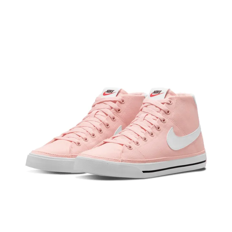 Nike Court Legacy Canvas Mid Sneakers Pink/White Women's-2