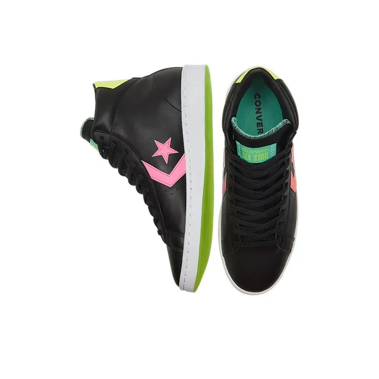 Converse Pro Leather Hi Hi Vis Black-3