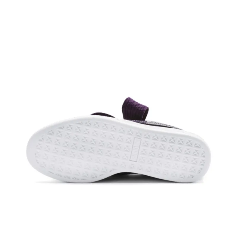PUMA Basket Non-slip Lightweight Low-Top Skateboard Shoes Women's Purple-4