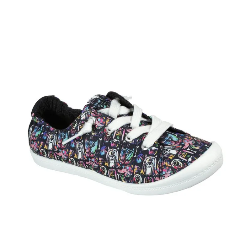 Skechers BEACH BINGO Slip-Resistant Cushioning Wear-Resistant Low-Top Skateboard Shoes Women's Black-2