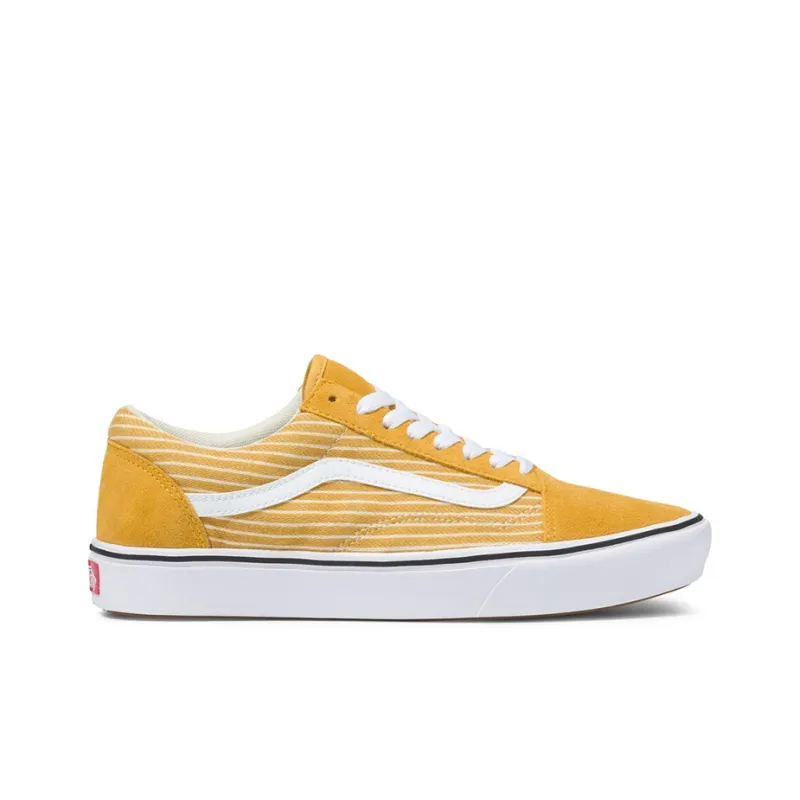 Vans ComfyCush Old Skool Stripe Golden Glow True White-1