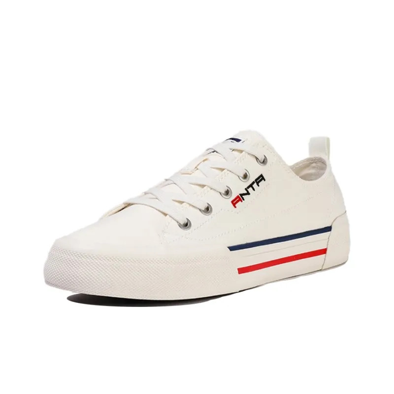 Anta Life Collection Low Top Skateboard Shoes Men's White Blue Red-2