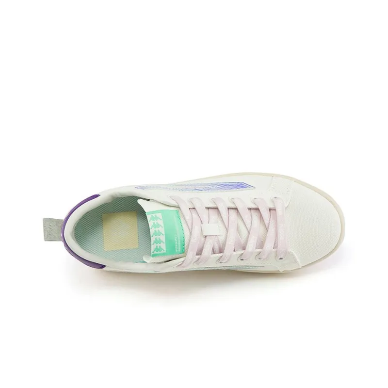 Kappa Height Increasing Abrasion Resistant Slip Resistant Low Top Skateboard Shoes Women's Angora White-4