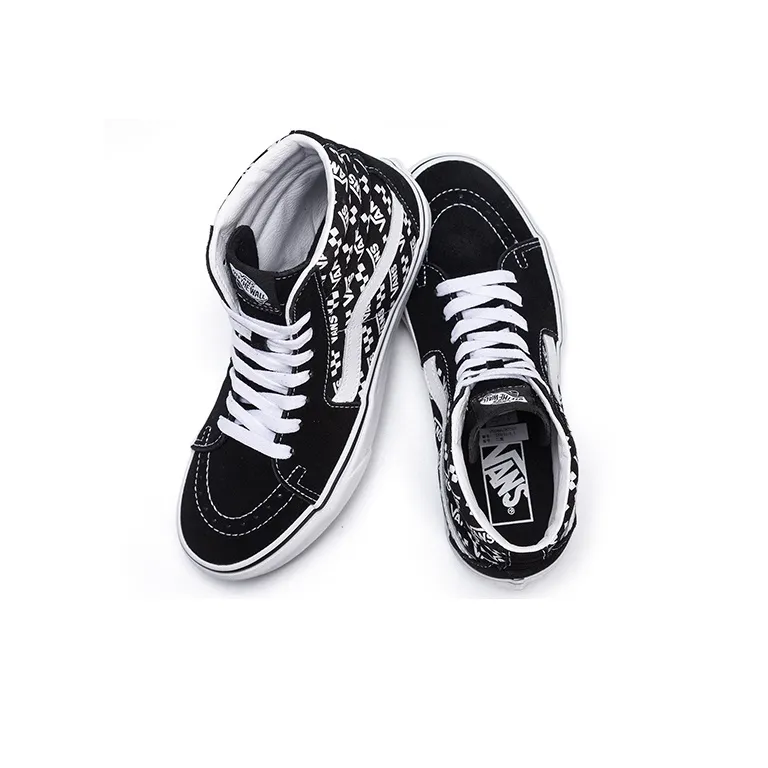 Vans Sk8 Hi 'Logo Repeat Black'-3